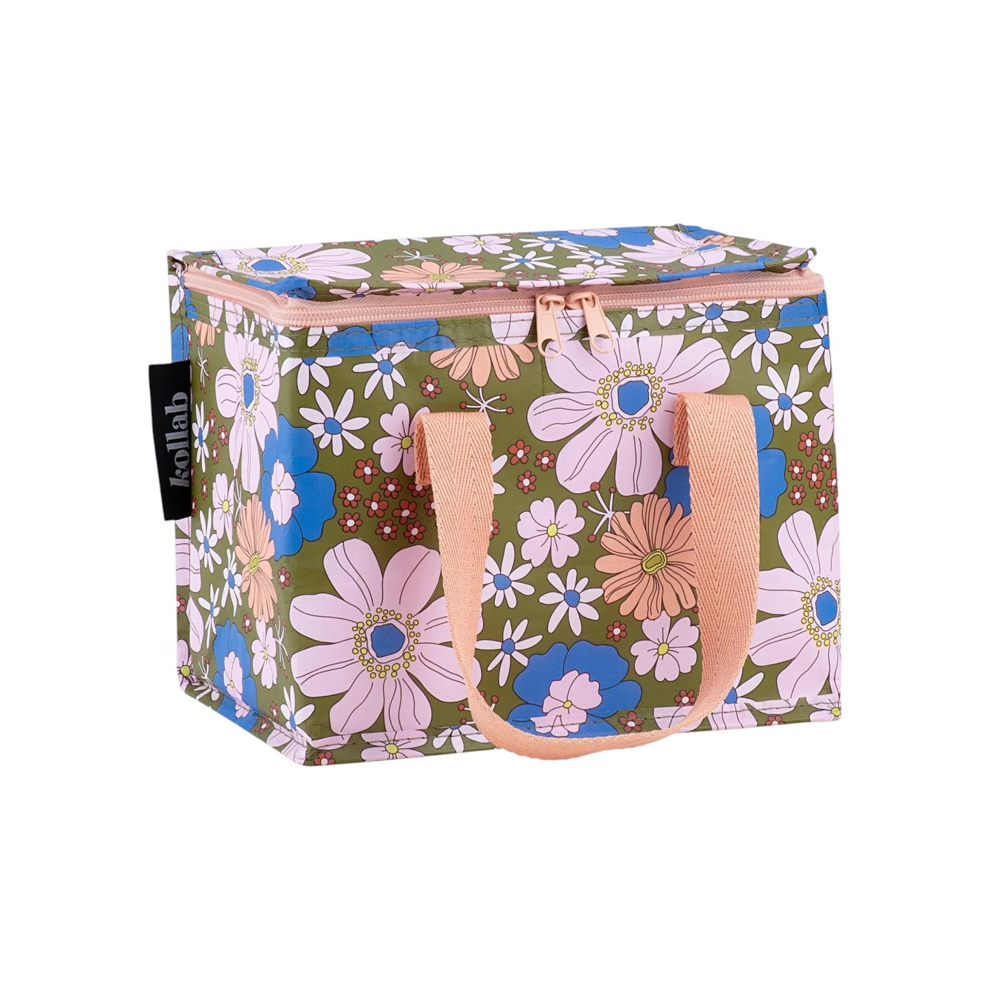 Kollab Insulated Lunch Box Bag - Blue Flowers *PREORDER*