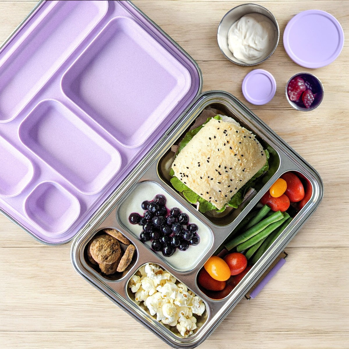 Ecococoon Bento 5 & Snack Pots - Grape