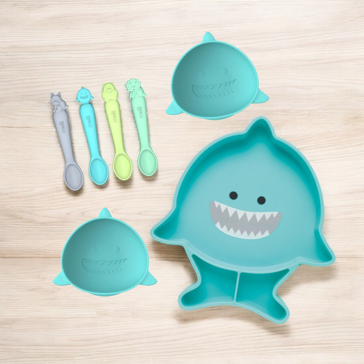 Melii Silicone Mealtime Bundle - Shark