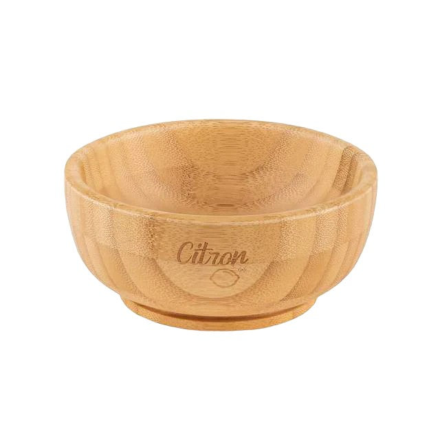 Citron Bamboo Bowl w/ Suction & Spoon - Dusty Blue