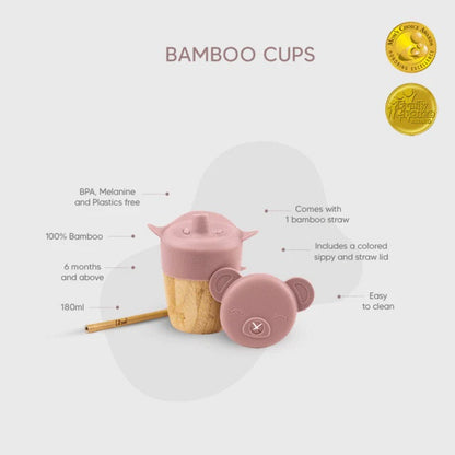 Citron Bamboo Bowl & Cup Bundle - Blush Pink