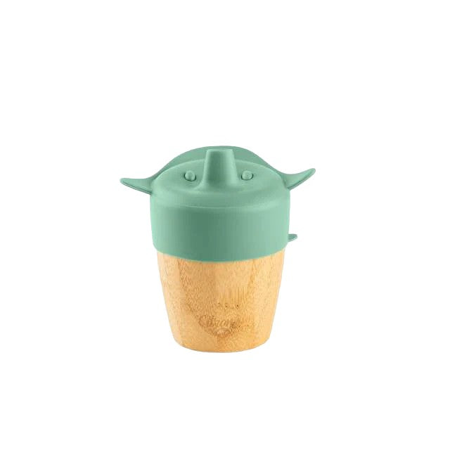 Citron Bamboo Cup w/ 2 Lids & Straw - Green