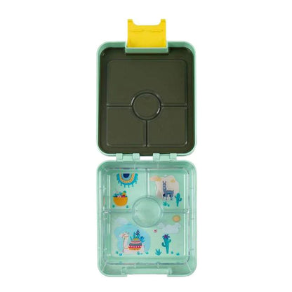 Citron Snackbox Bento style w/ 4 Compartments & Accessories - Dinosaur