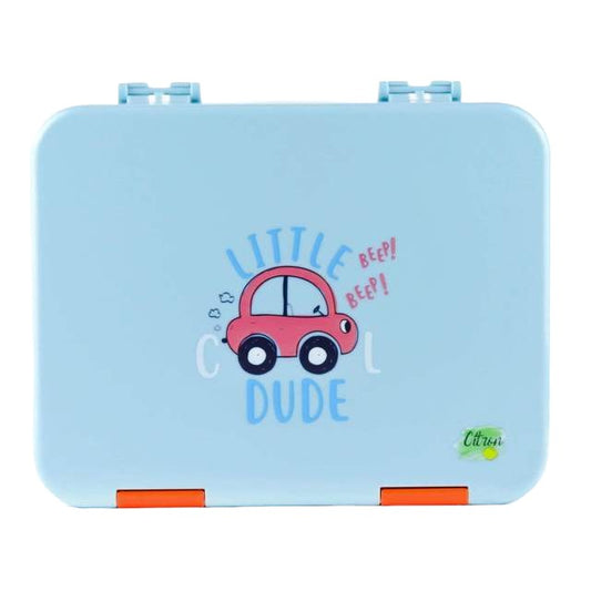 Citron Lunchbox Bento Style w/ 4 Compartments & Accessories - Car