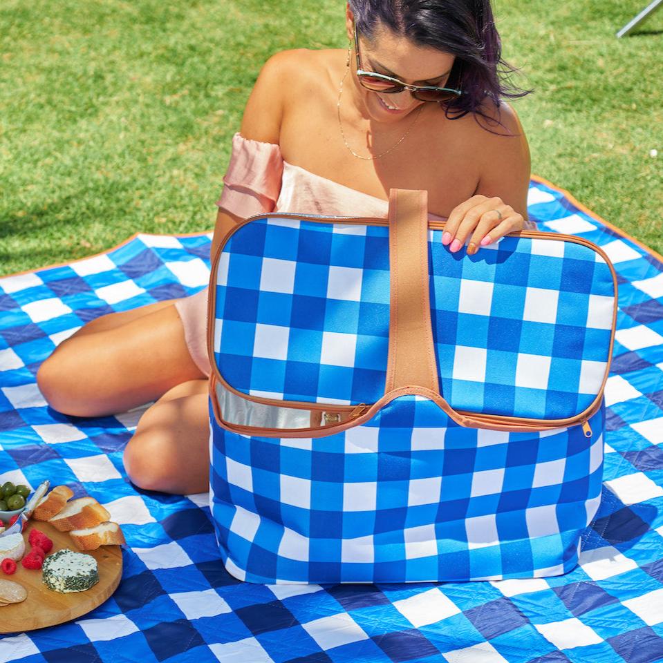 Annabel Trends Picnic Cooler Bag - Cobalt Check