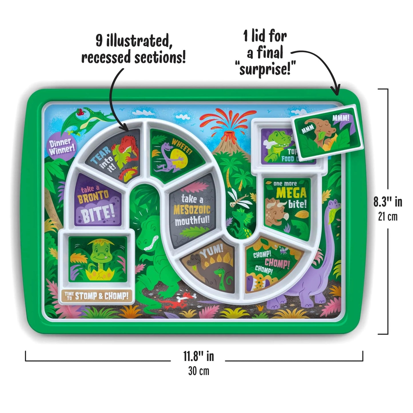 Fred Dinner Winner Kids Dinner Tray - Dino Time