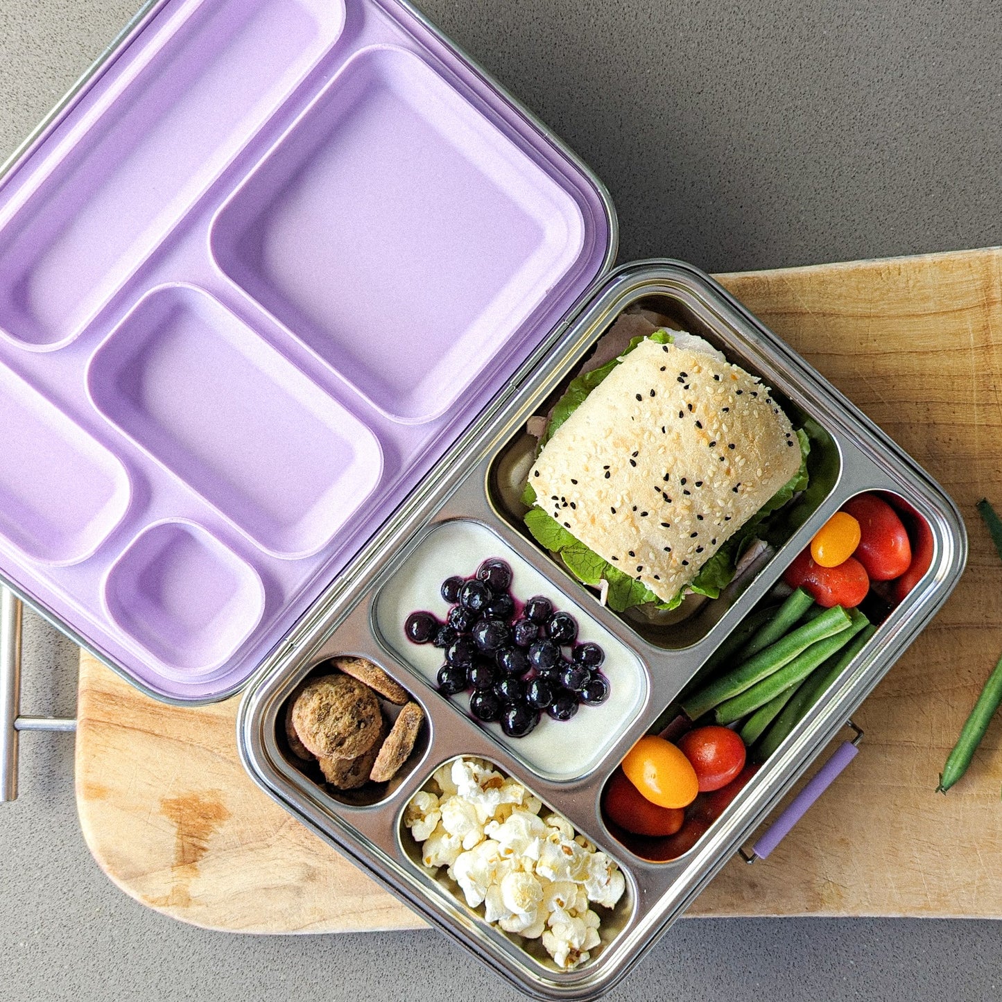 Ecococoon Bento 5 & Snack Pots - Grape