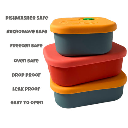 Pick Plates Silicone Bento Pick Box - Assorted Colours