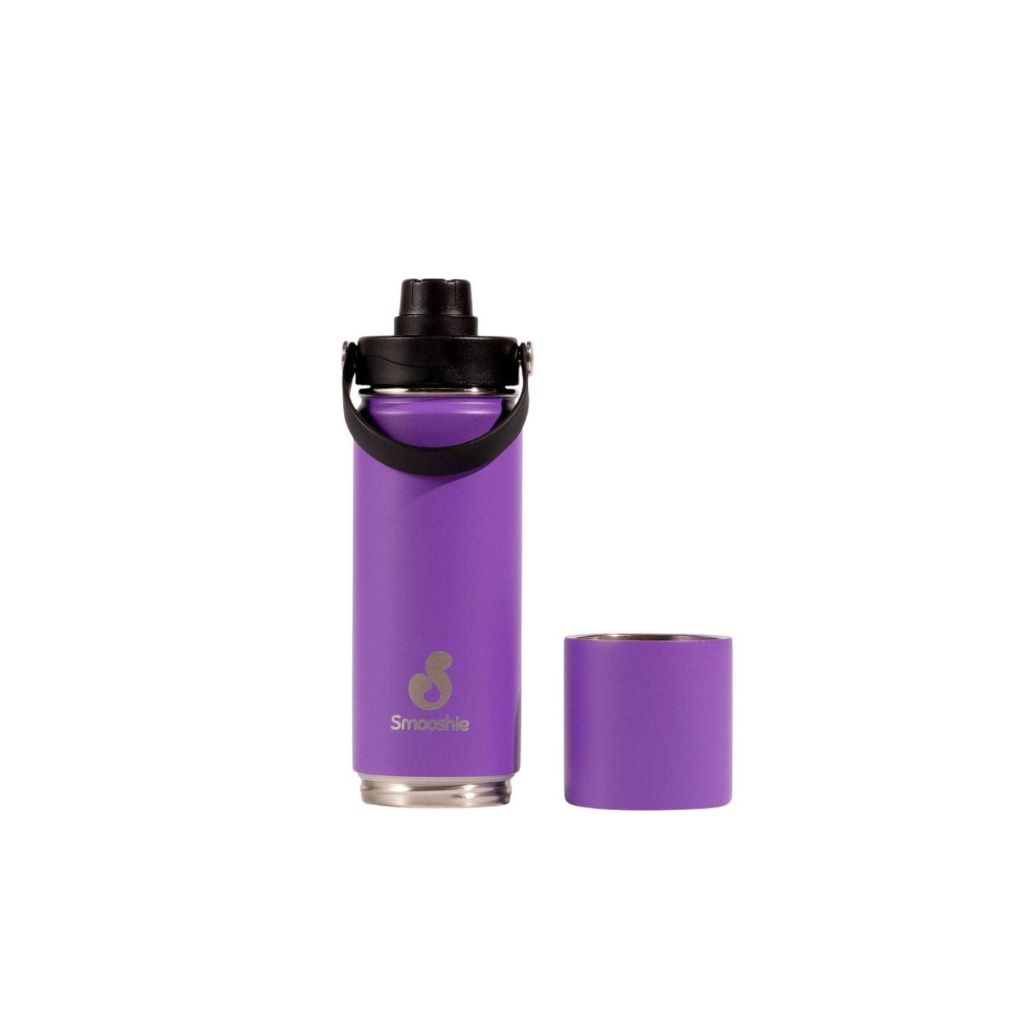 Smooshie 500ml Insulated Drink Bottle & Snack Cup - Grape