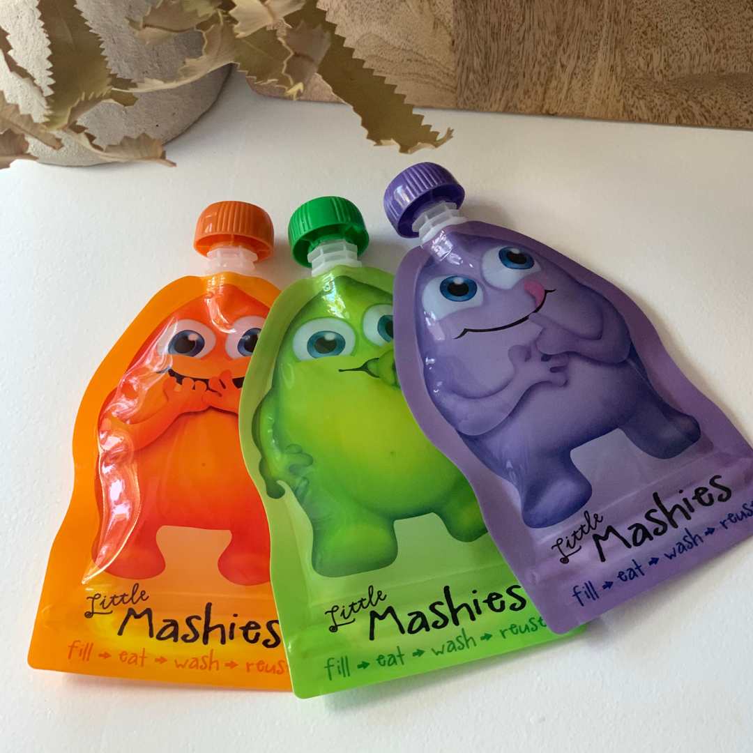 Little Mashies Reusable Food Pouches 10 Pack - Monsters