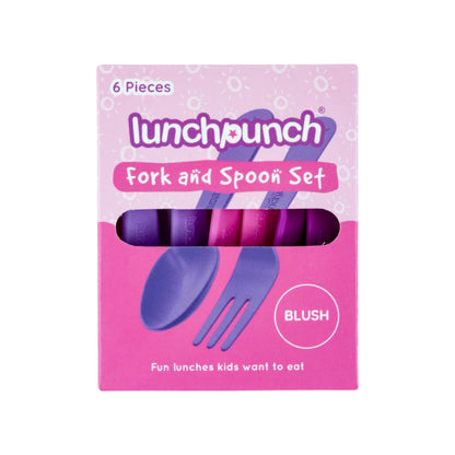 Lunch Punch Fork and Spoon Set - Blush