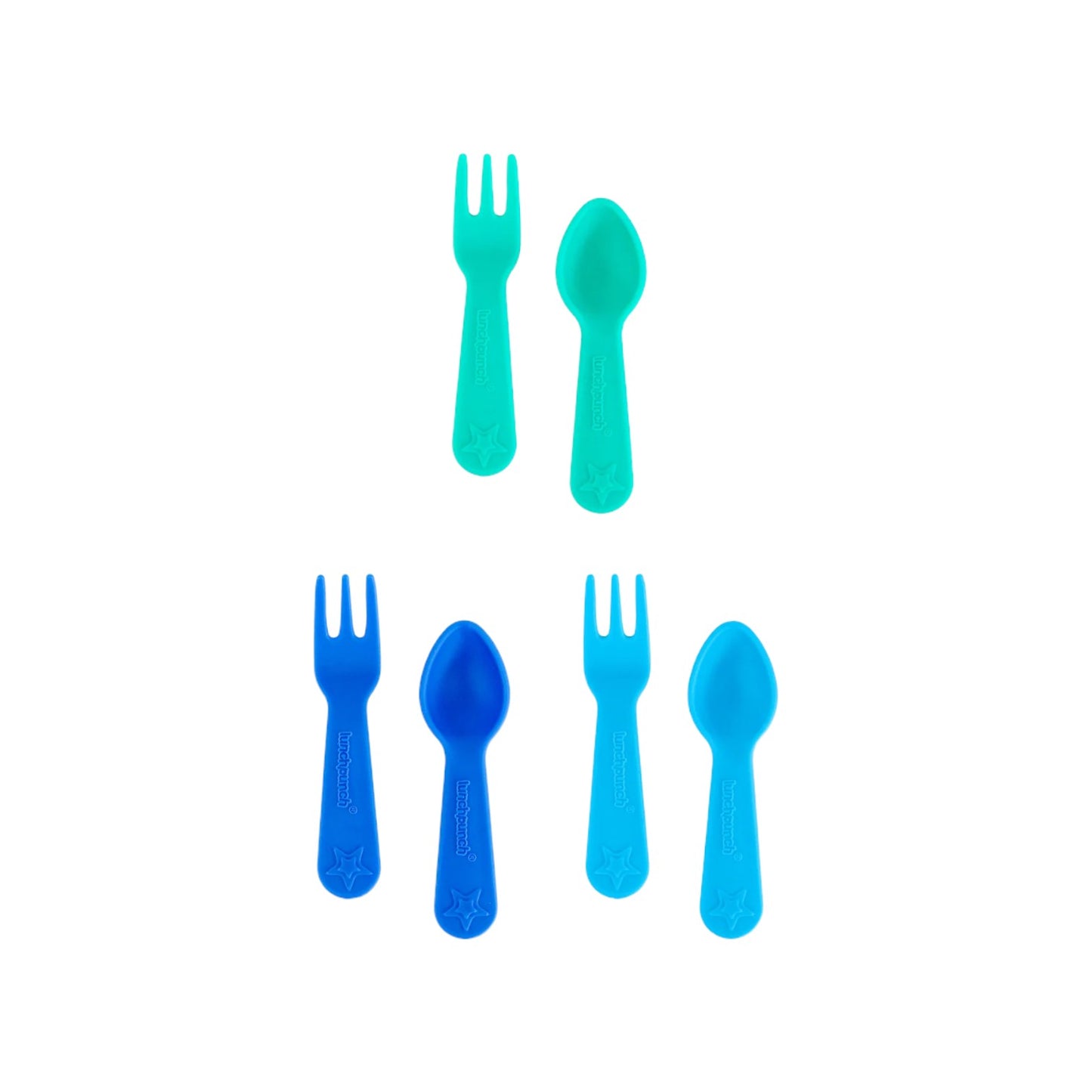 Lunch Punch Fork and Spoon Set - Burst