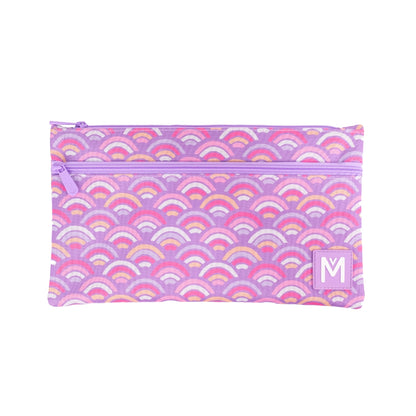 MontiiCo Medium Lunch Bag & Pencil Case Bundle - Rainbow Roller