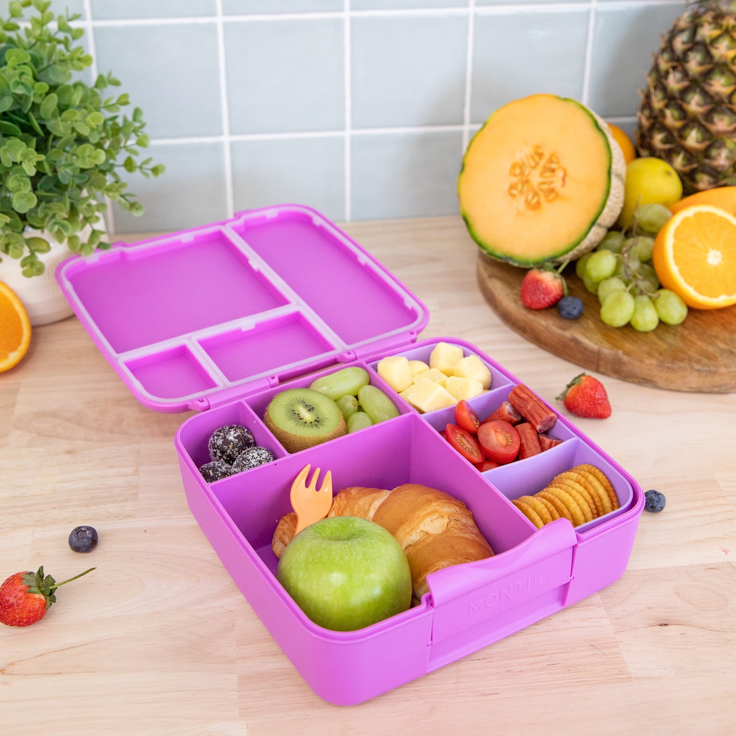 MontiiCo Feast Bento Lunchbox - Fuchsia *PREORDER*