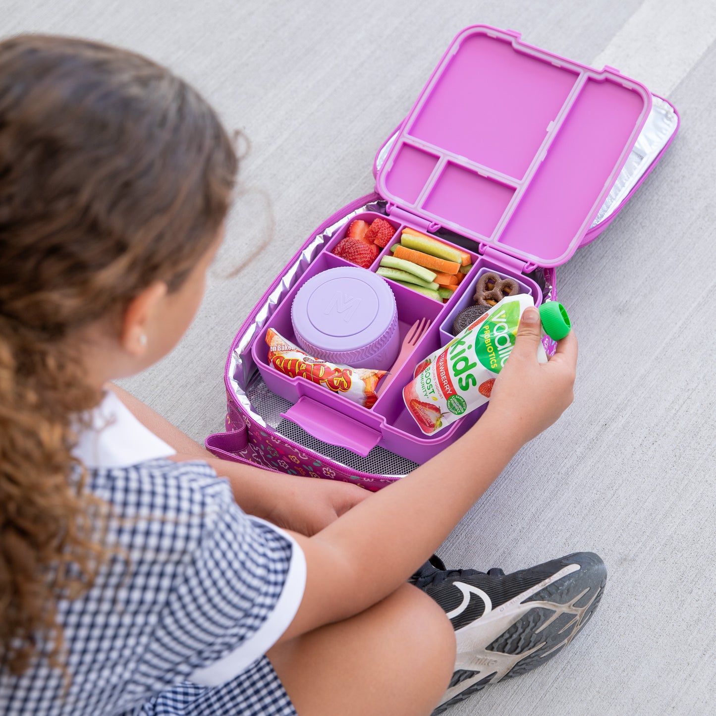 MontiiCo Feast Bento Lunchbox - Fuchsia *PREORDER*