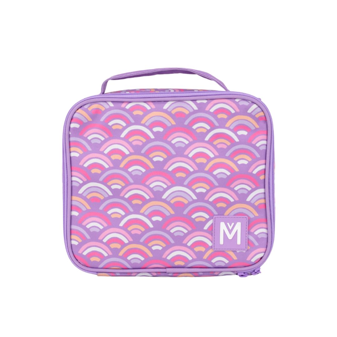 MontiiCo Medium Lunch Bag & Pencil Case Bundle - Rainbow Roller