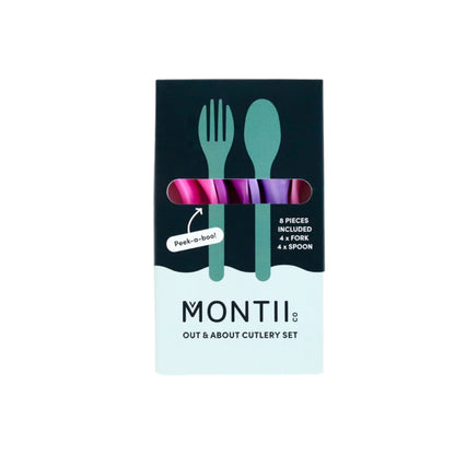 MontiiCo Out & About Cutlery Set - Assorted Colours