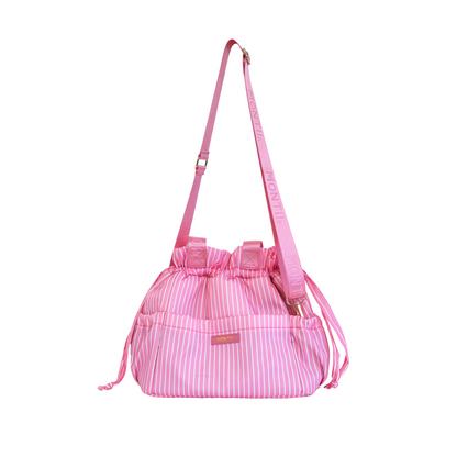 MontiiCo Insulated Lunch Tote Bag - Candy Stripe Camellia *PREORDER*