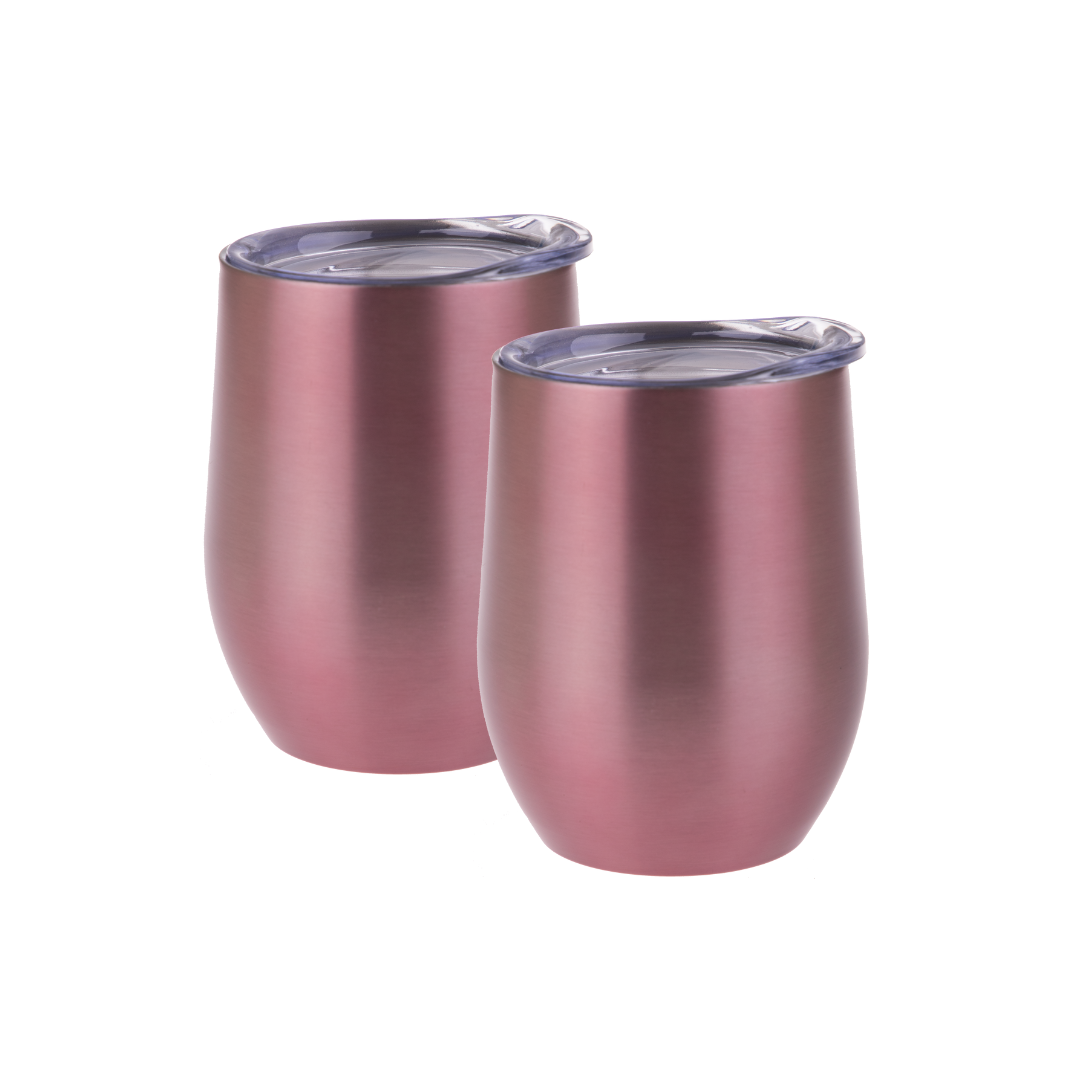 Oasis 330ml Stainless Steel Insulated Wine Tumblers Gift Set (2 Pack) - Assorted Colours