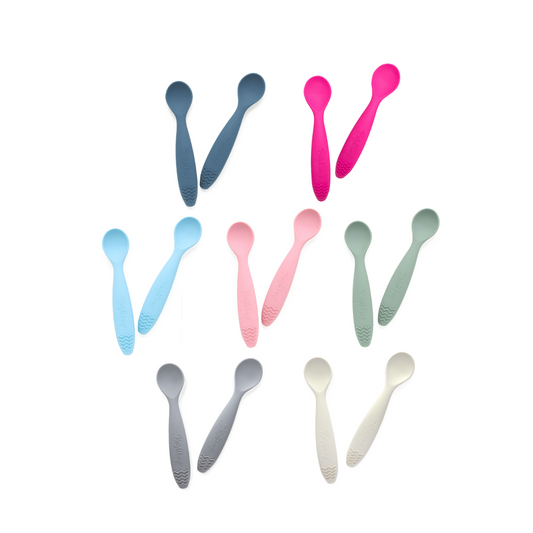 Brightberry Silicone Spoons with Teether - Assorted Colours