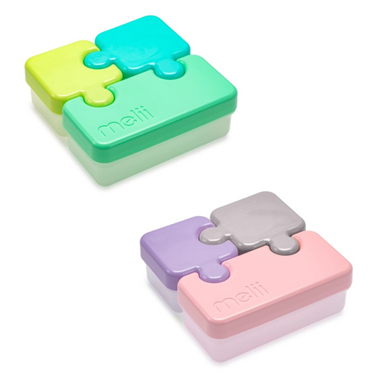 Melii Puzzle Bento Box Containers - Assorted Colours