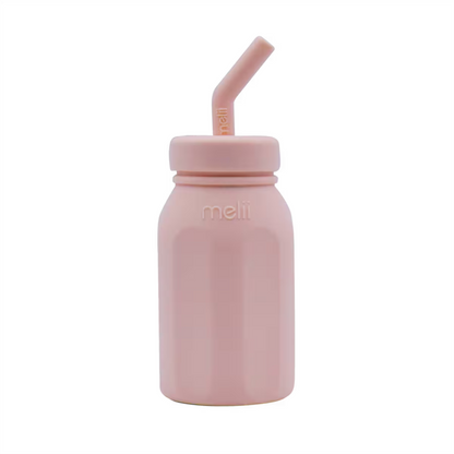 Melii Luxe Silicone Straw Bottle - Assorted Colours