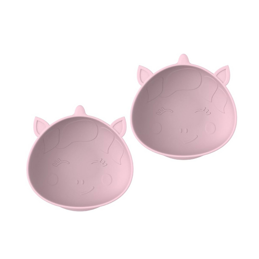 Melii Silicone Suction Bowls 2-Pack - Unicorn