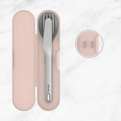 Bentgo Stainless Steel Travel Utensil Set - Rose Gold