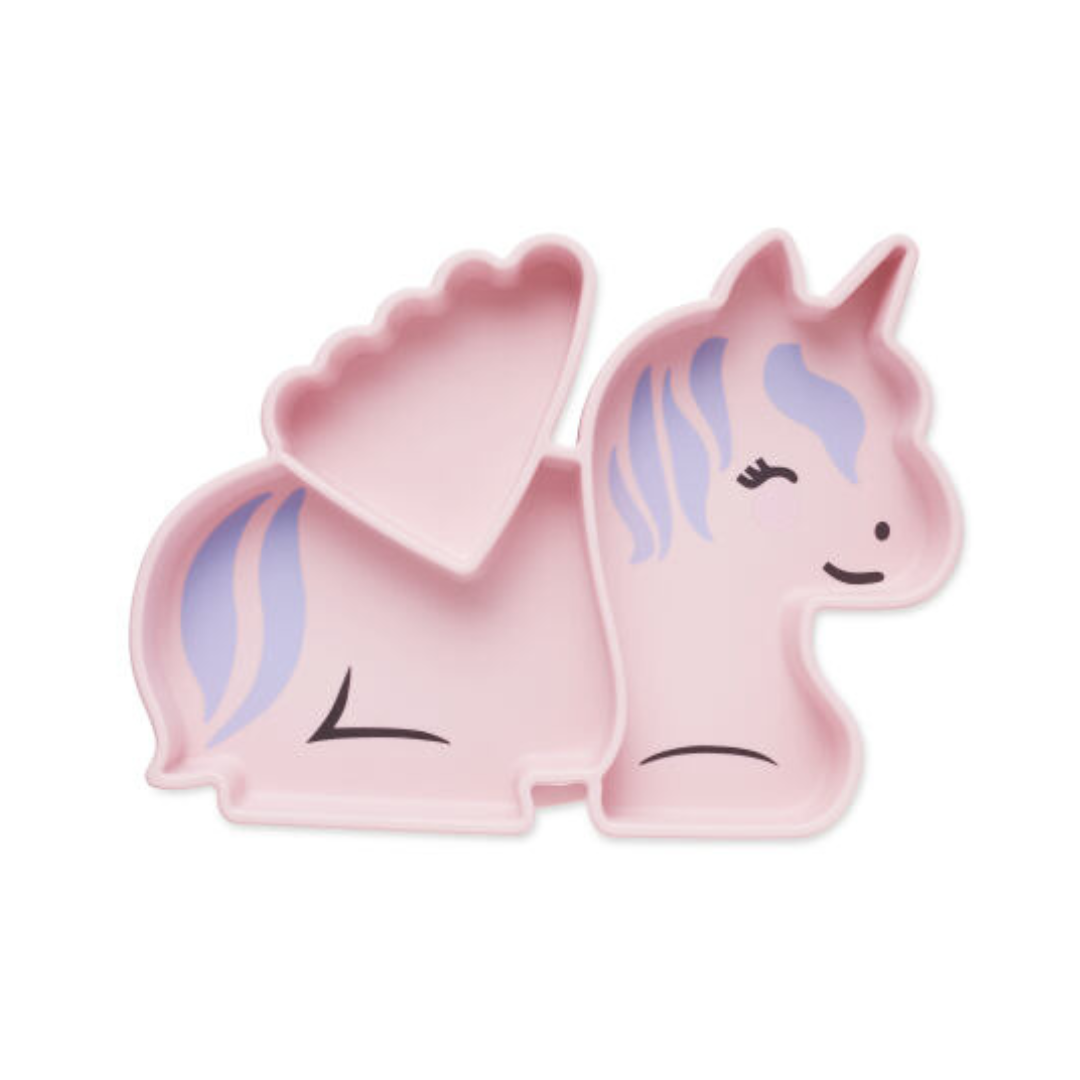 Melii Divided Silicone Suction Plate - Unicorn