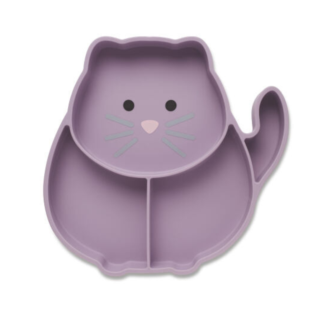 Melii Divided Silicone Suction Plate - Cat