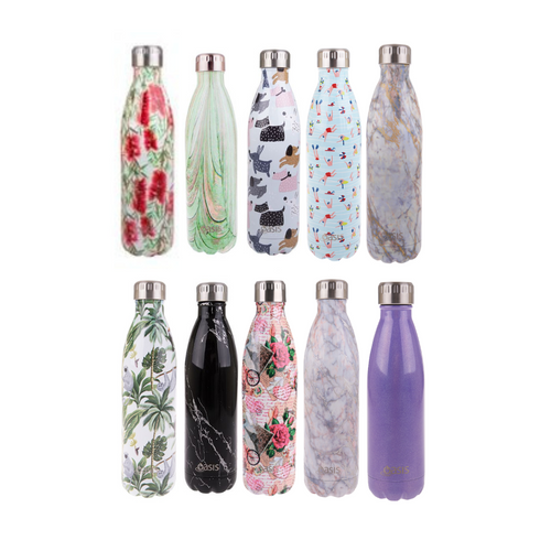 Oasis 750ml Stainless Steel Insulated Drink Bottle - Assorted Discontinued Colours/Patterns
