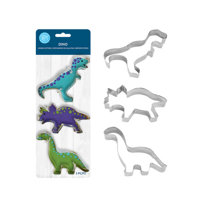 R&M Stainless Steel Cookie Cutter Set - Dinosaur