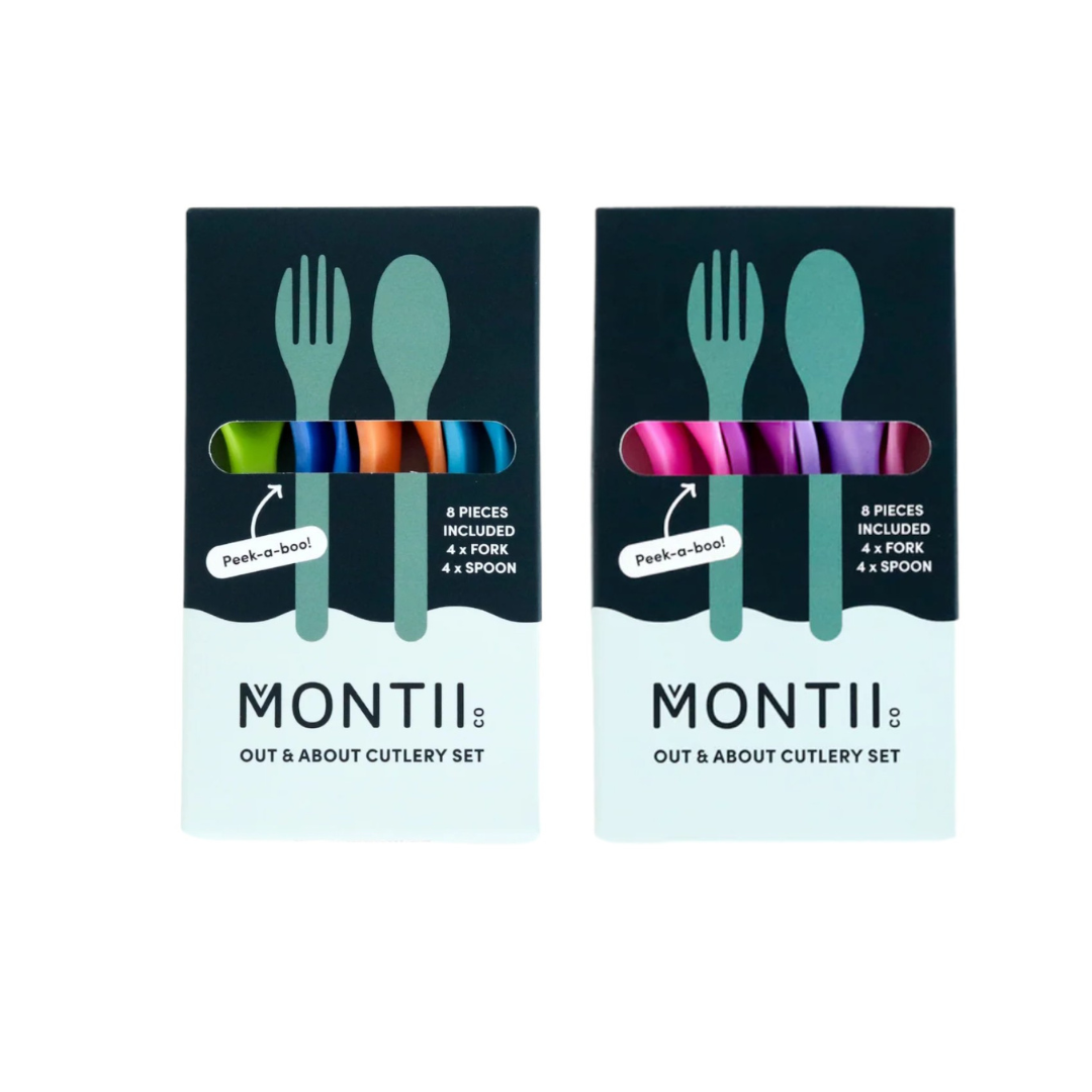 MontiiCo Out & About Cutlery Set - Assorted Colours