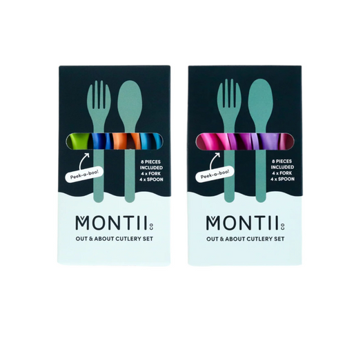 MontiiCo Out & About Cutlery Set- Choice of 2 Colours