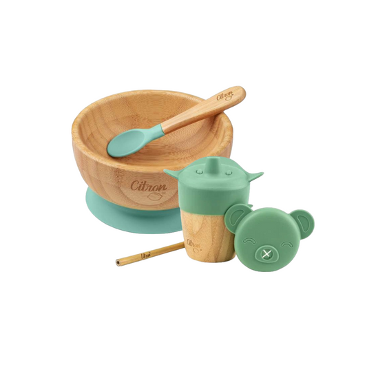 Citron Bamboo Bowl & Cup Bundle - Green