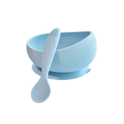 Brightberry Silicone Suction Bowl with Spoon - Pacific Blue *DISPLAY*