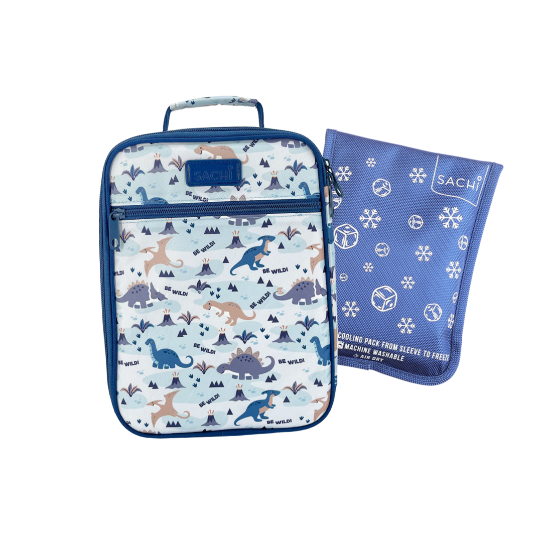 Sachi Insulated Lunch Tote & Ice Pack Bundle - Dinosaur Land