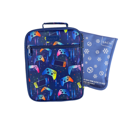 Sachi Insulated Lunch Tote & Ice Pack Bundle - Gamer