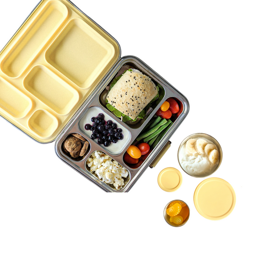 Ecococoon Bento 5 & Snack Pots Bundle - Limoncello