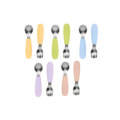 Kiin Baby Silicone Cutlery Set - Assorted Colours