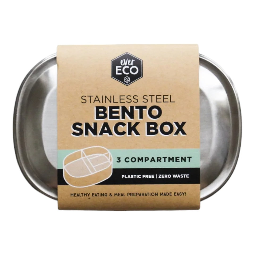 Ever Eco Stainless Steel Bento Snack Box - 3 Compartment