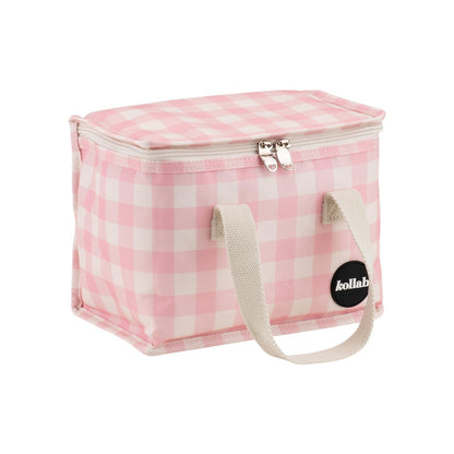 Kollab Insulated Lunch Box Bag - Candy Pink Check *PREORDER*