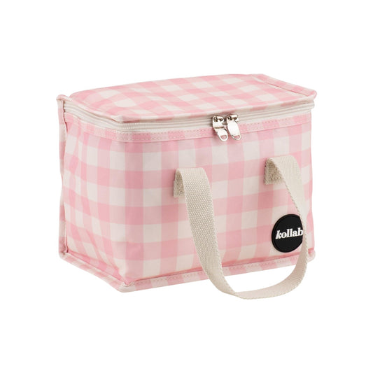 Kollab Insulated Lunch Box Bag - Candy Pink Check *PREORDER*