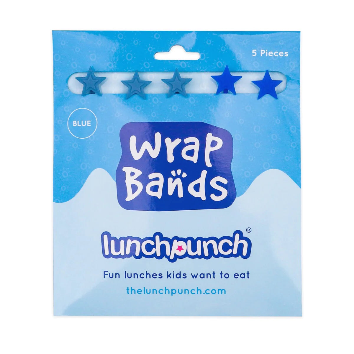 Lunch Punch Silicone Wrap Bands - Blue Set