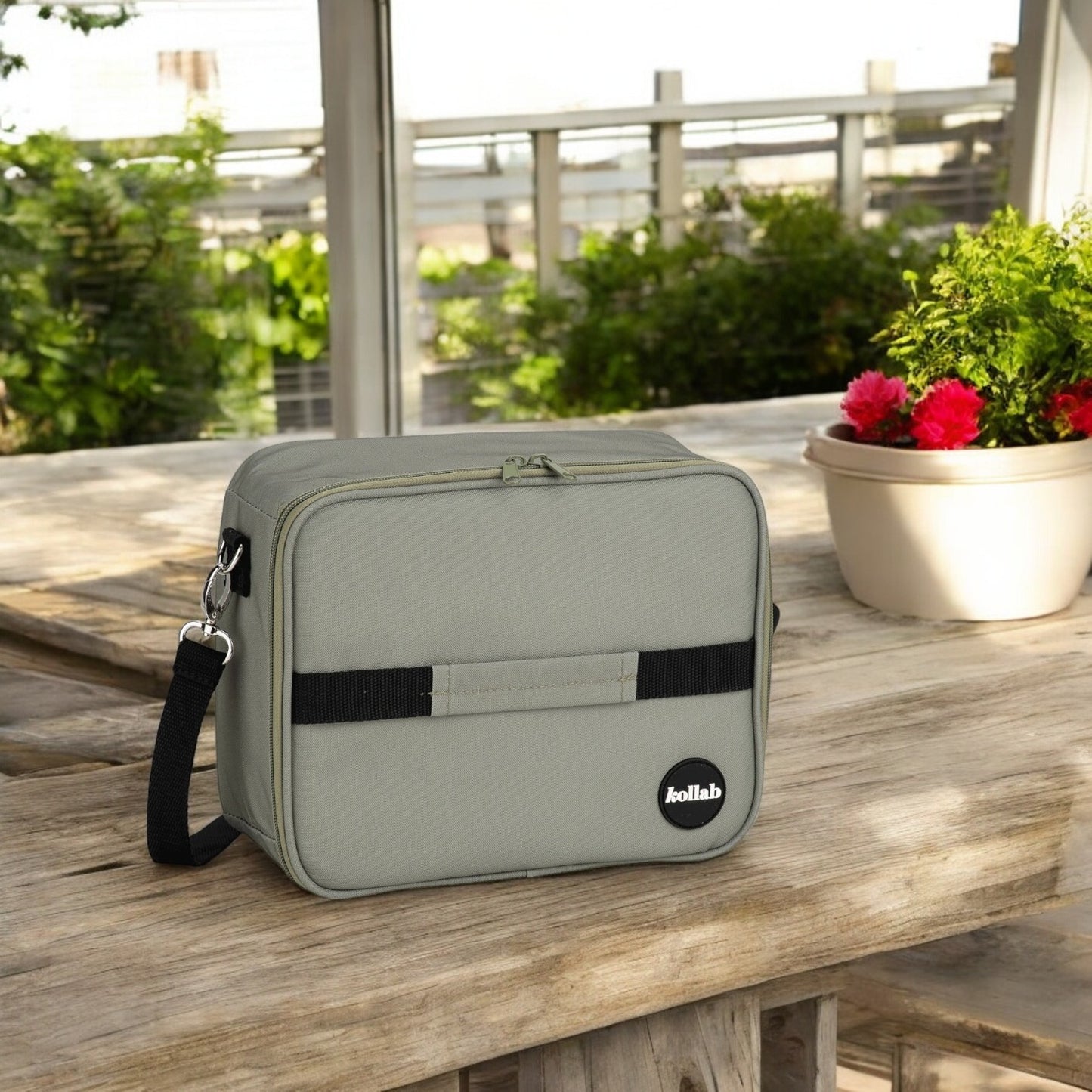 Kollab Insulated Bento Bag - Khaki Black *PREORDER*