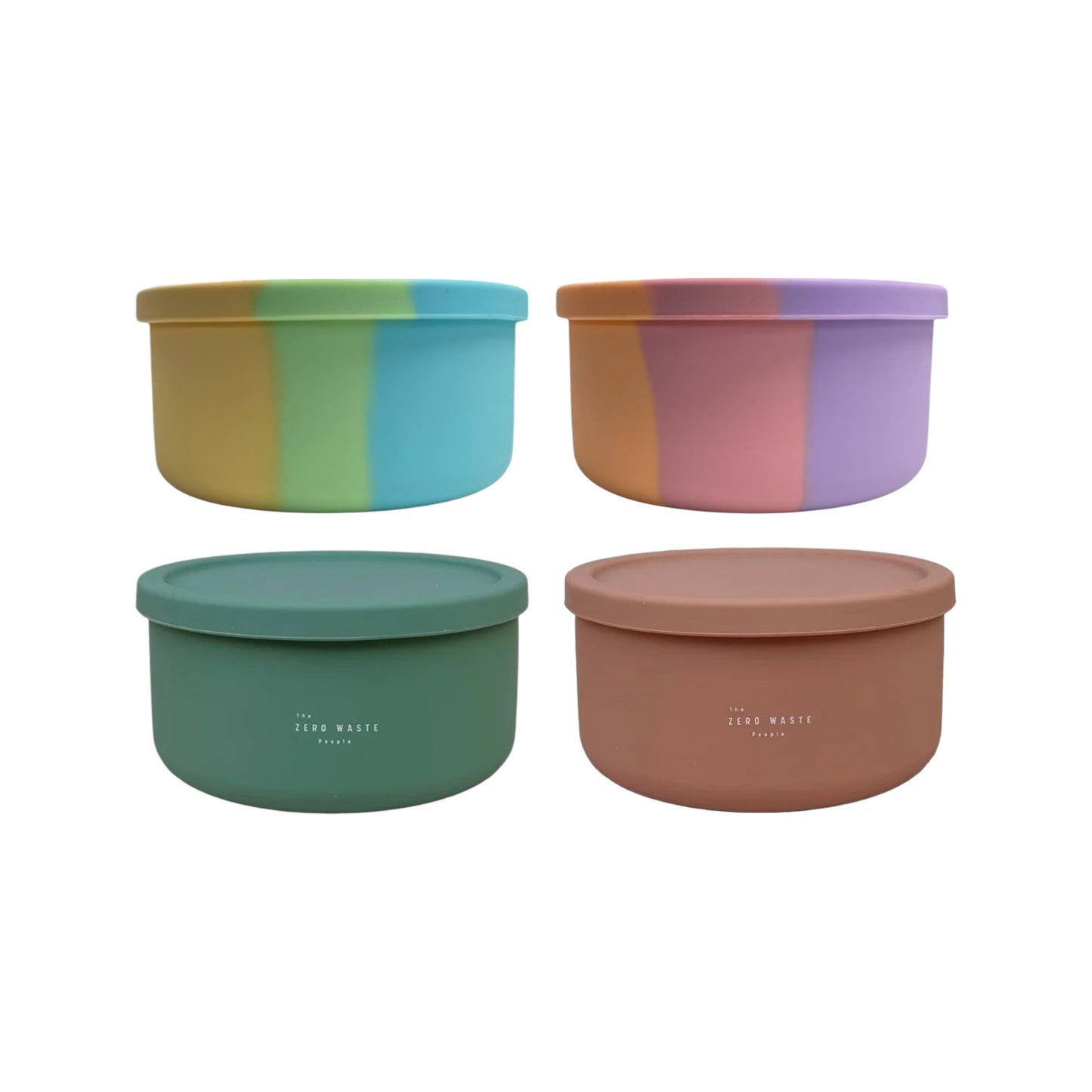 The Zero Waste People Silicone Large Round Container - Assorted Colours