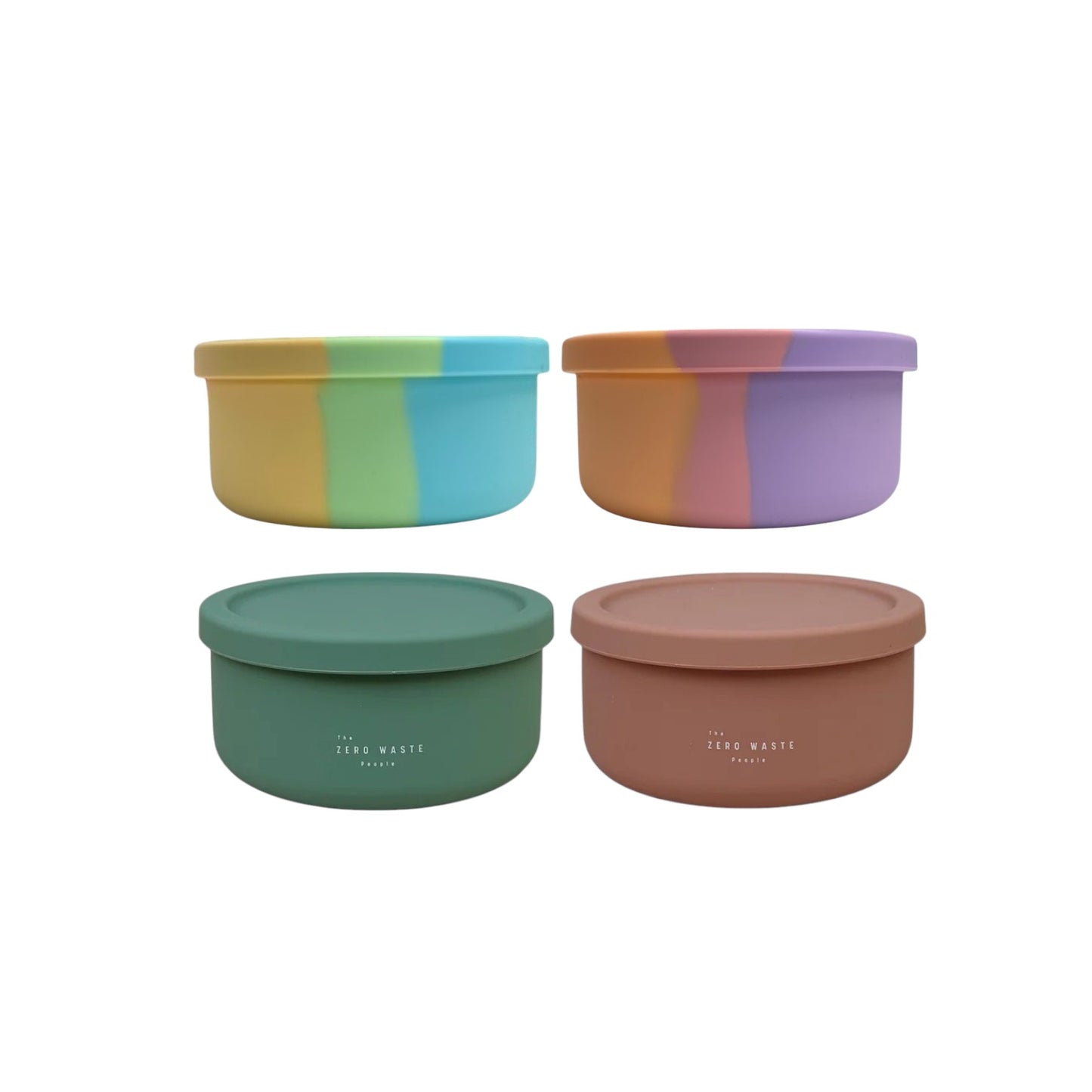 The Zero Waste People Silicone Medium Round Container - Assorted Colours