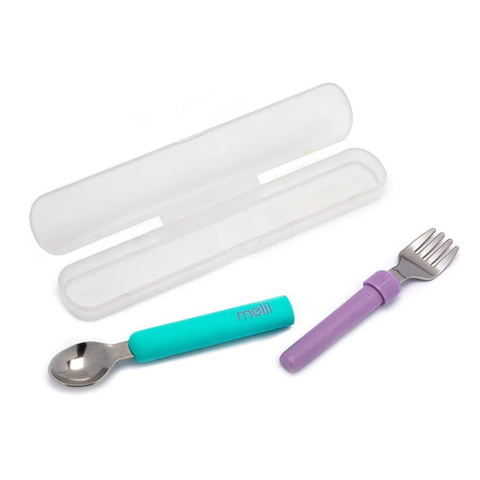 Melii Spork On the Go - Blue & Purple