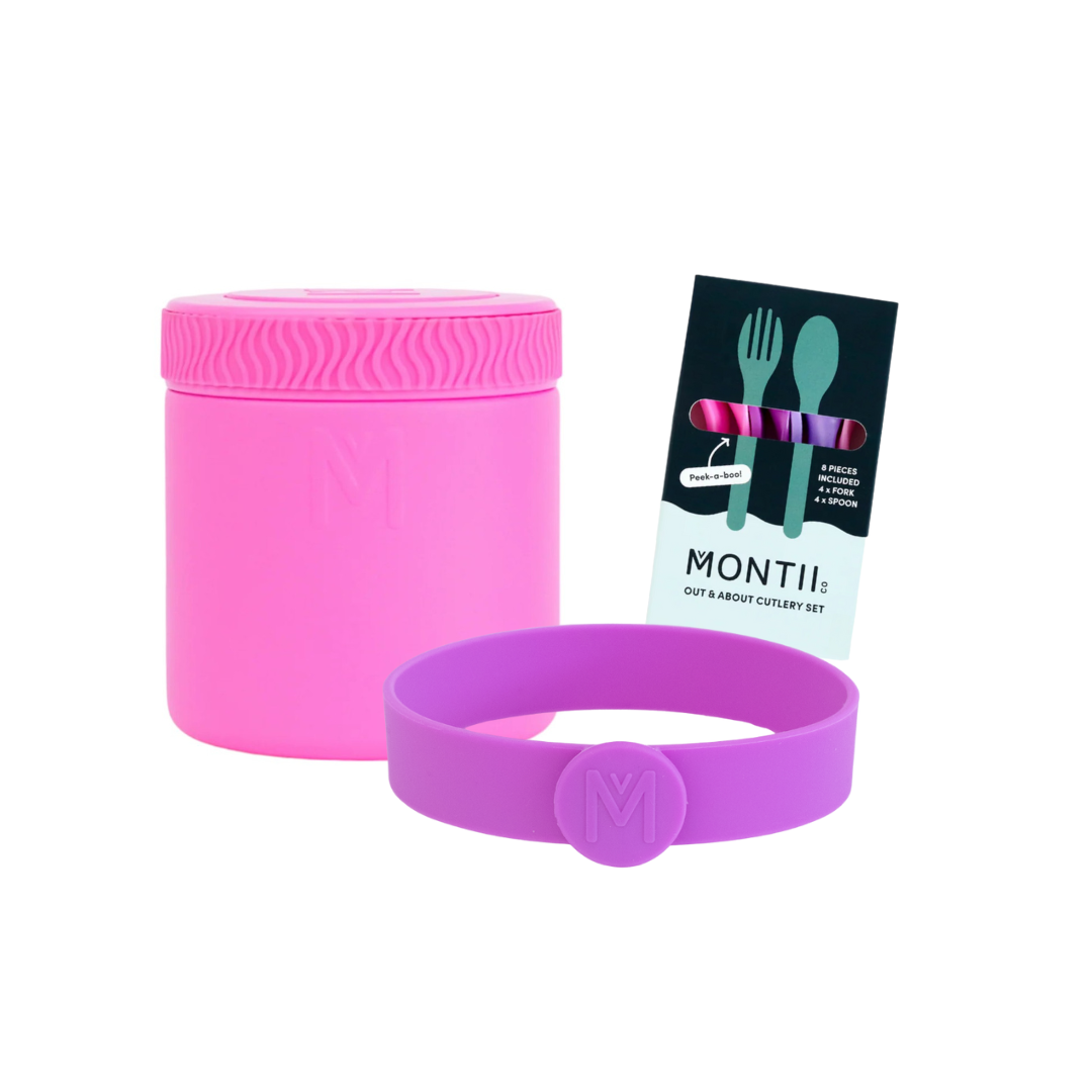 MontiiCo 400ml Insulated Food Jar & Accessories Bundle