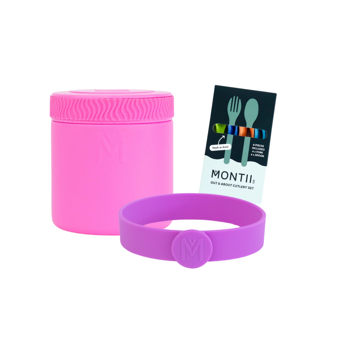 MontiiCo 400ml Insulated Food Jar & Accessories Bundle